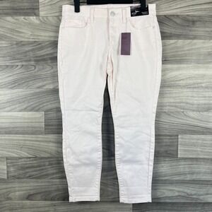 Ana Skinny Ankle Jeans Women's Size 6P Pink Denim Mid Rise Slim‎ Fit Light Wash